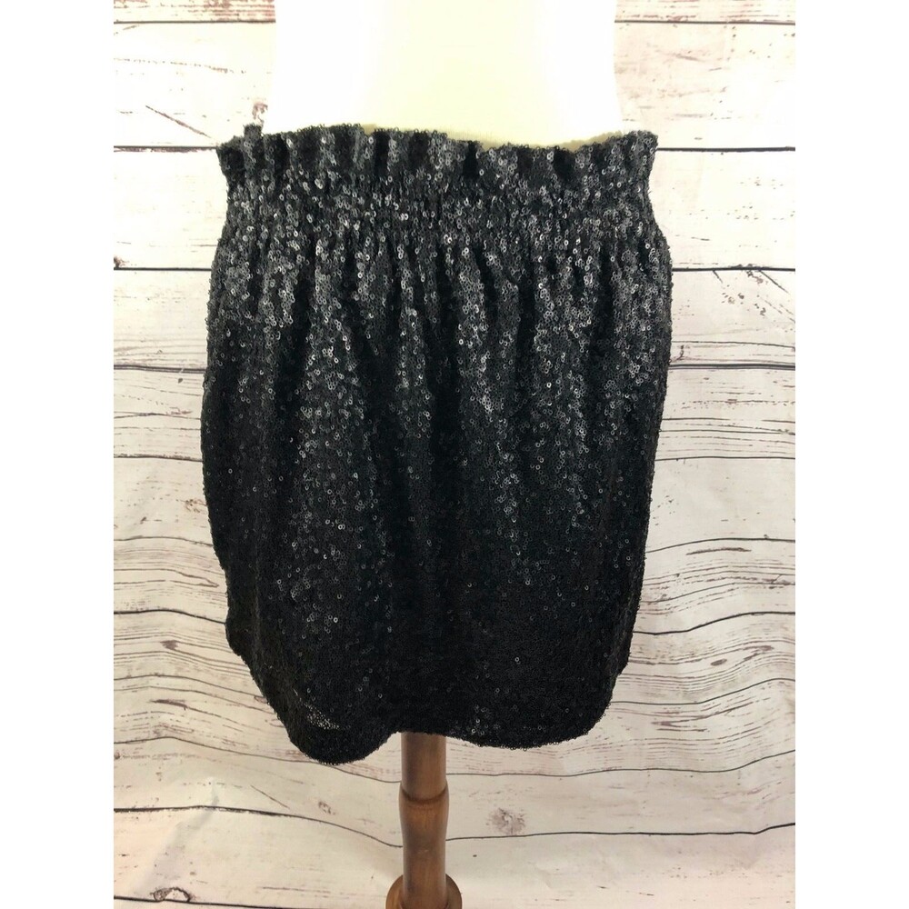 New Joe Fresh Women's Black Sequence Mini Skirt Size Medium NWT